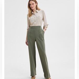 I.N.C Olive Green Women's High-Waisted Pants